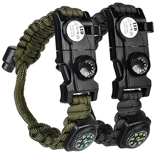 Flintronic Survival-Armband Paracord Kit mit 8 Funktionen