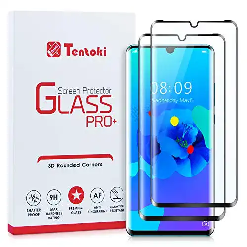 Tentoki Schutzfolie für Huawei P30 Pro – Panzerglas Displayschutz (2 Stück)