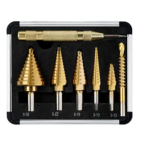 Stufenbohrer Set flintronic, 5 Stück mit verschiedenen Durchmessern