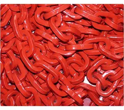 Absperrkette Metall Seilwerk Stanke 8mm Vierkantkette in Rot