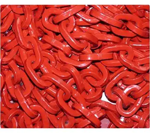 Absperrkette Metall Seilwerk Stanke 8mm Vierkantkette in Rot