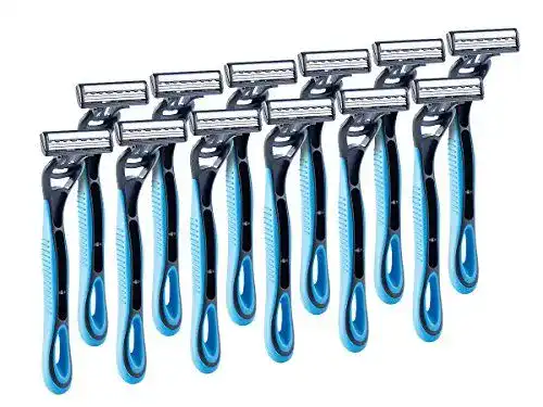 Nassrasierer Pearl, 12er Pack mit 3-Klingen-Einwegrasierern