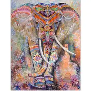 Wandteppich AZX Elefant Tapisserie im indischen Stil als Wandbehang