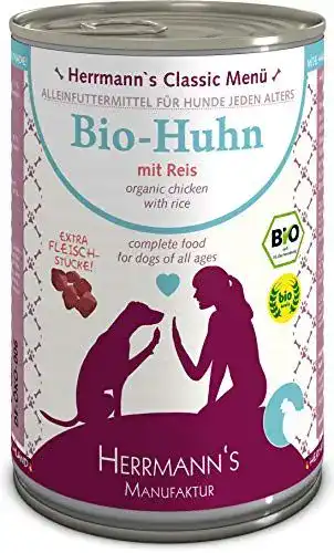Herrmanns Bio Hundefutter Huhn Menü für Hunde