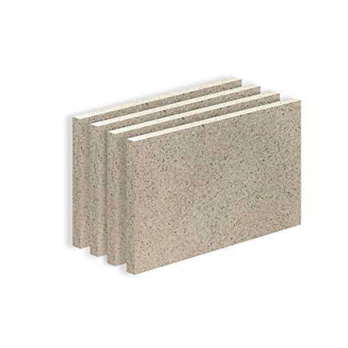 Schamottsteine von Baustoffe-Walter als Vermiculite Schamotte Ersatz, 4 Platten