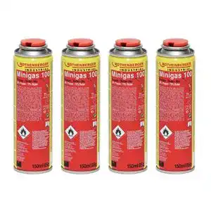 Rothenberger Industrial Minigas 100 Brenngas-Kartusche 150 ml, 4 Stück