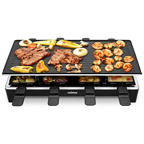 Raclette Grill von Cusimax mit reversibler Grillpfanne und 1500 Watt