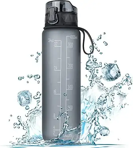 Fuldent Trinkflasche 1 Liter Sportwasserflasche aus Tritan