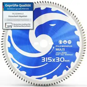 Kreissägeblatt 315×30 mm für Holz, Metall und Kunststoffe