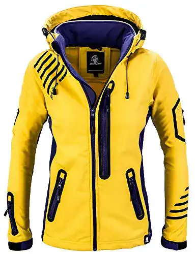 Damen Softshell Jacke von Rock Creek Windbreaker für Outdoor-Aktivitäten