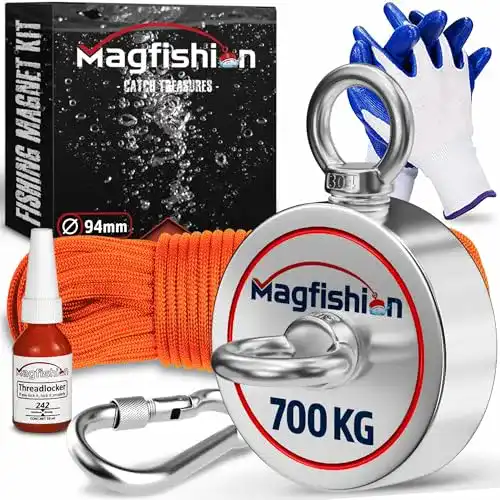 Magnetangel Magfishion Magnetfischen Set mit 700 KG Zugkraft