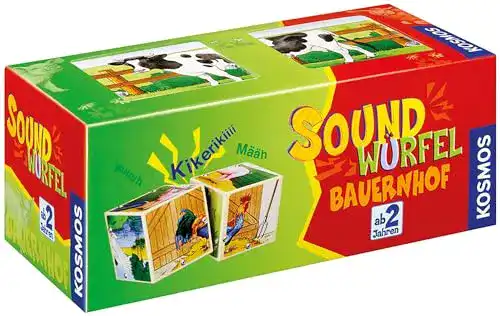 Lernspielzeug für Kinder ab 2 Jahren: Kosmos 697365 Soundwürfel Bauernhof