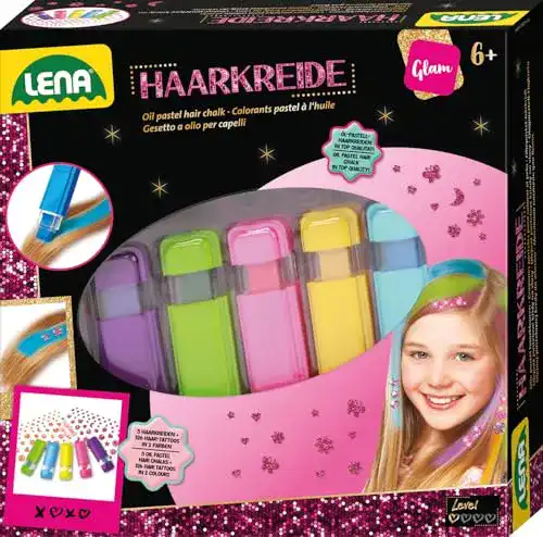 Haarkreide Lena 42536 Fashion Set für Kinder und Erwachsene