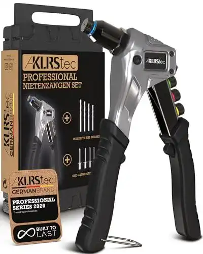Nietmutternzange KLRStec Professional Set mit Zubehör und Nieten
