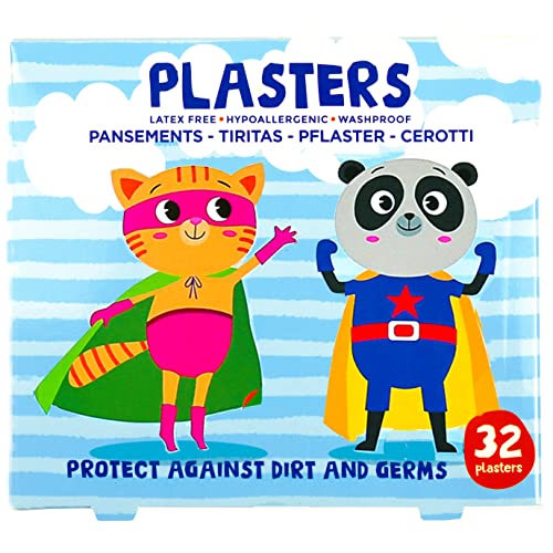 Jellyworks Kinderpflaster Superhelden – 32 Streifen, latexfrei, hypoallergen