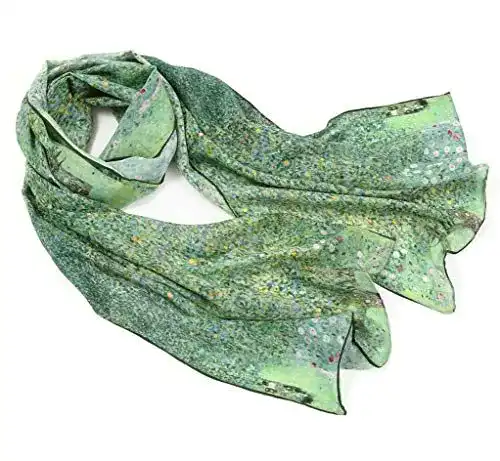 Seidenschal Prettystern Damen mit Gustav Klimt Kunstdruck