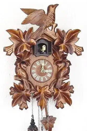 Engstler Schwarzwälder Kuckucksuhr aus Echtholz mit Quartzwerk