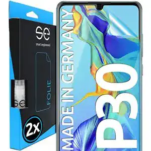 Huawei P30 Panzerglas Schutzfolie 2 Stück mit Positionierhilfe