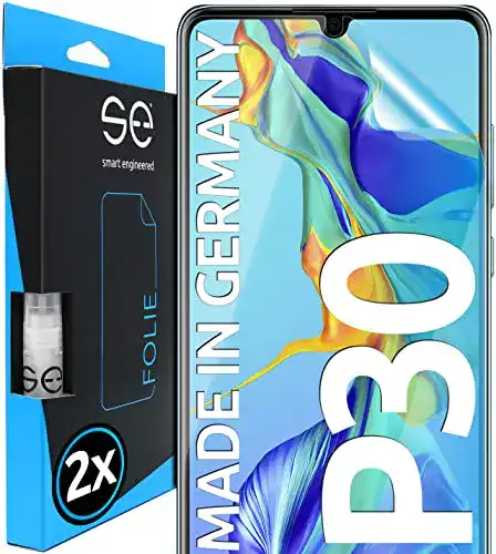 Huawei P30 Panzerglas Schutzfolie 2 Stück mit Positionierhilfe