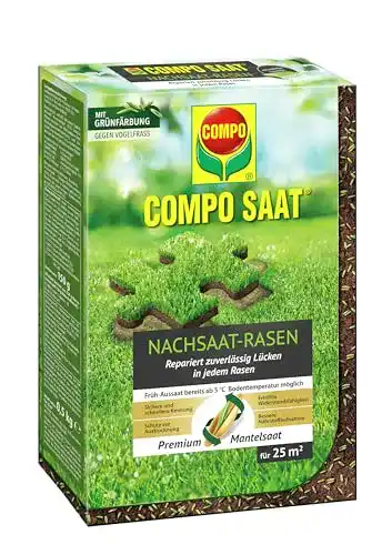 Compo Rasendünger und Rasensamen für Nachsaat-Rasen
