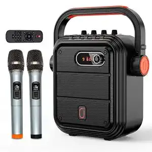 JYX Karaoke-Anlage mit zwei Mikrofonen und Bluetooth-Funktion