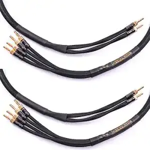 Hivilux High-End Lautsprecherkabel 2×2,5m Bi-Wiring mit Bananensteckern