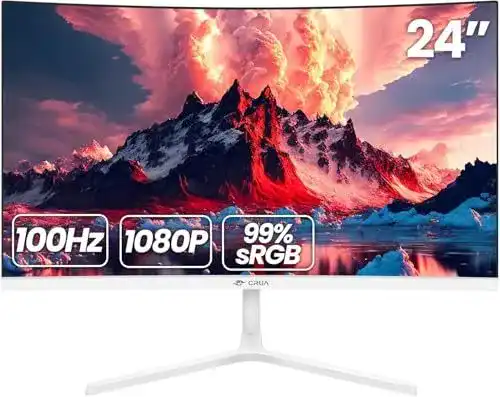 24 Zoll Curved-Monitor Crua FHD (1920 x 1080) mit 100 Hz