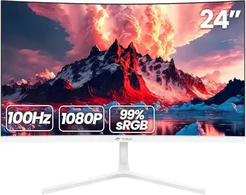 24 Zoll Curved-Monitor Crua FHD (1920 x 1080) mit 100 Hz