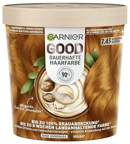Garnier GOOD Haarfarbe 7.43 Kurkuma Kupfer Haarfarbe ohne Ammoniak
