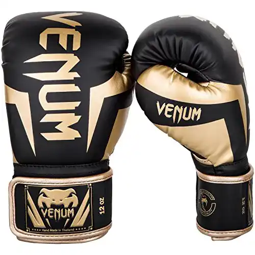 Boxhandschuhe 12 oz Venum Elite in Schwarz und Gold