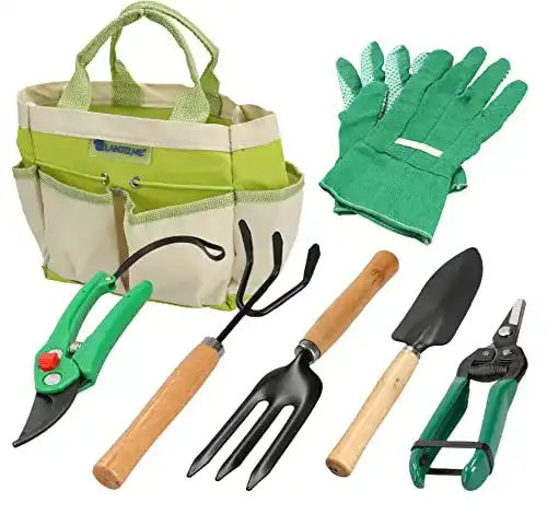 Gartenwerkzeug-Set Lantelme 7-teilig mit Aufbewahrungstasche