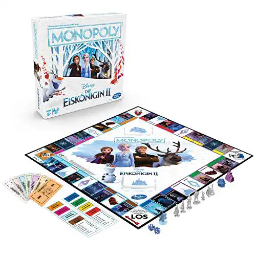 Monopoly Die Eiskönigin 2 von Hasbro – Familienspiel mit Figuren