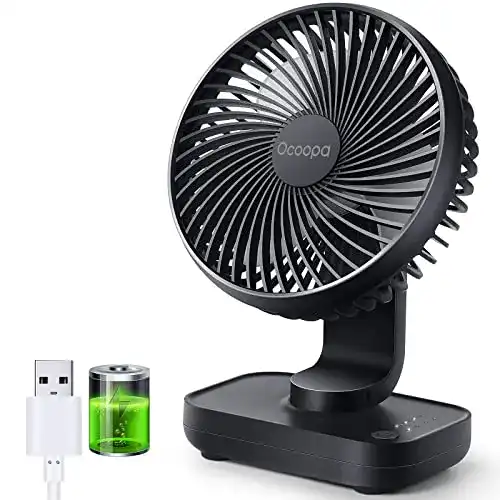 OCOOPA USB Ventilator – Leiser Tischventilator mit 4000mAh Akku