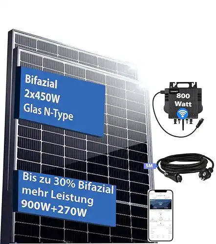 Balkonkraftwerk PLP TEK 1230 Wp Bifazialer Glas N-Type