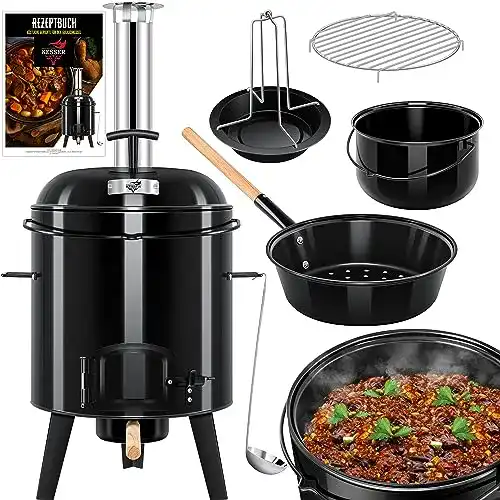 Gulaschkanone Kesser Gulaschkessel mit Grillfunktion für Outdoor-Kochen