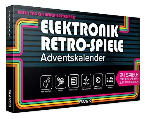 Adventskalender Franzis 67150 Elektronik Retro Spiele mit 24 Spielen
