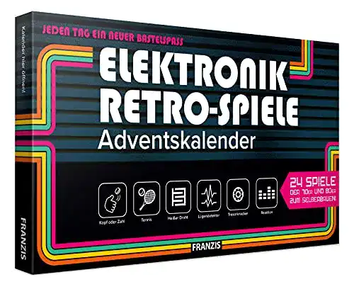 Adventskalender Franzis 67150 Elektronik Retro Spiele mit 24 Spielen