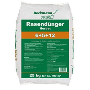 Beckmann Rasendünger Profi Herbst 6+5+12 25 kg für Sport- und Zierrasen
