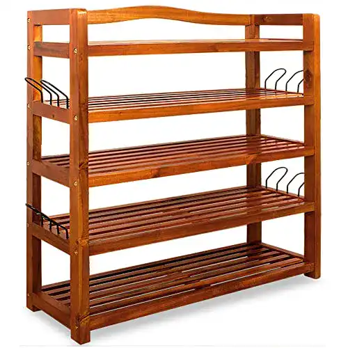 Schuhregal Casaria mit 5 Ebenen 75x26x82cm FSC-zertifiziert