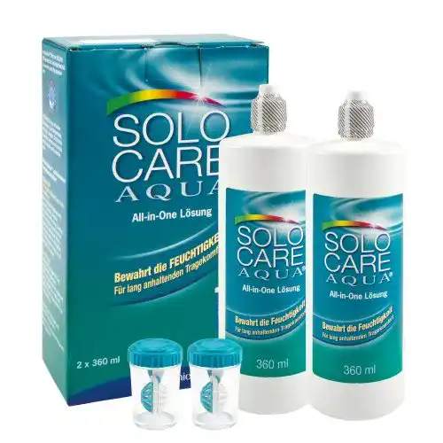 Solocare Aqua Kontaktlinsen-Pflegemittel im Doppelpack
