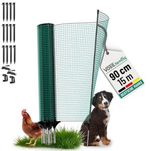 Voss.farming Steckzaun Classic ohne Strom, 15m, 90cm, für Garten