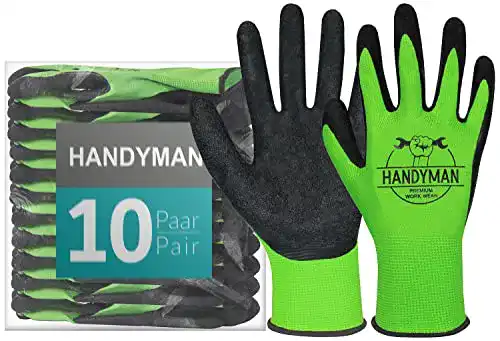 Montagehandschuhe ACE Handyman Arbeits-Handschuh, 10 Paar