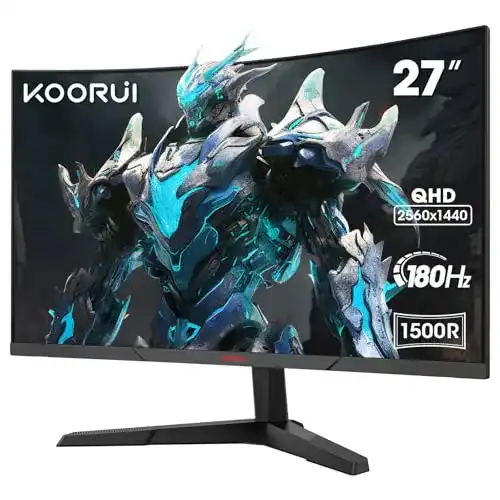 Koorui Gaming Monitor 27 Zoll mit 1800R Curved Bildschirm