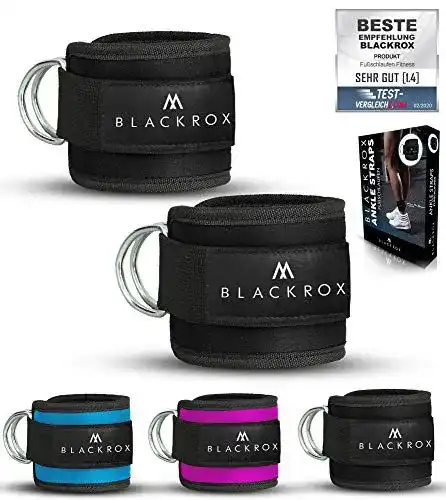 Fußschlaufe Blackrox für Kabelzug – Ankle Straps für Training und Sport