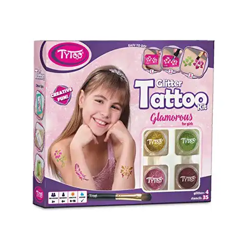 Glitzertattoos Tytoo Glamorous mit 35 Schablonen, hypoallergen