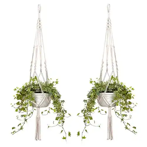 Makramee Blumenampel HomeMall 2er Set aus Baumwolle
