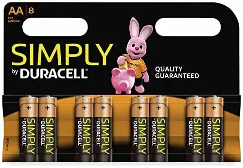 Duracell Simply AA (MN1500/LR6) 8er Batterie für verschiedene Anwendungen