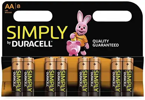 Duracell Simply AA (MN1500/LR6) 8er Batterie für verschiedene Anwendungen