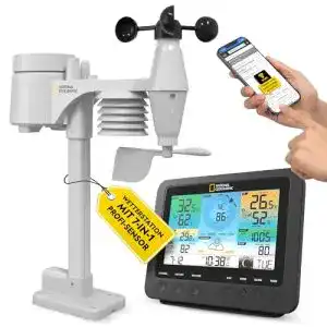 National Geographic Wetterstation Funk mit Außensensor und WLAN