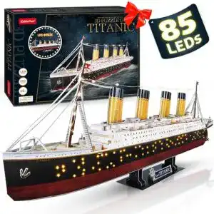 Cubicfun Titanic 3D-Puzzle mit LED-Beleuchtung, 88 cm, Modell